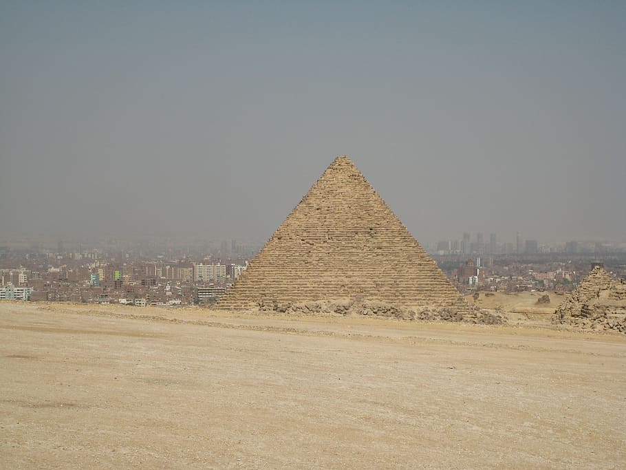 pyramid, egypt, sandy, cairo, giza, ancient, egyptian, travel HD wallpaper