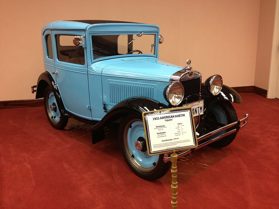 auto, old, blue, mode of transportation, land vehicle, retro styled HD wallpaper