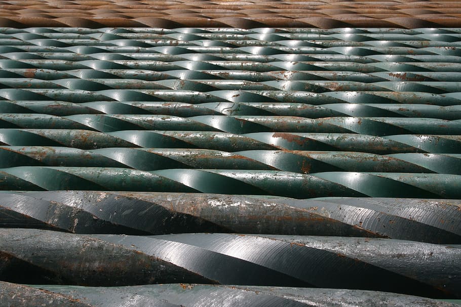 oil, rig, drilling, collars, pattern, metal, no people, full frame HD wallpaper