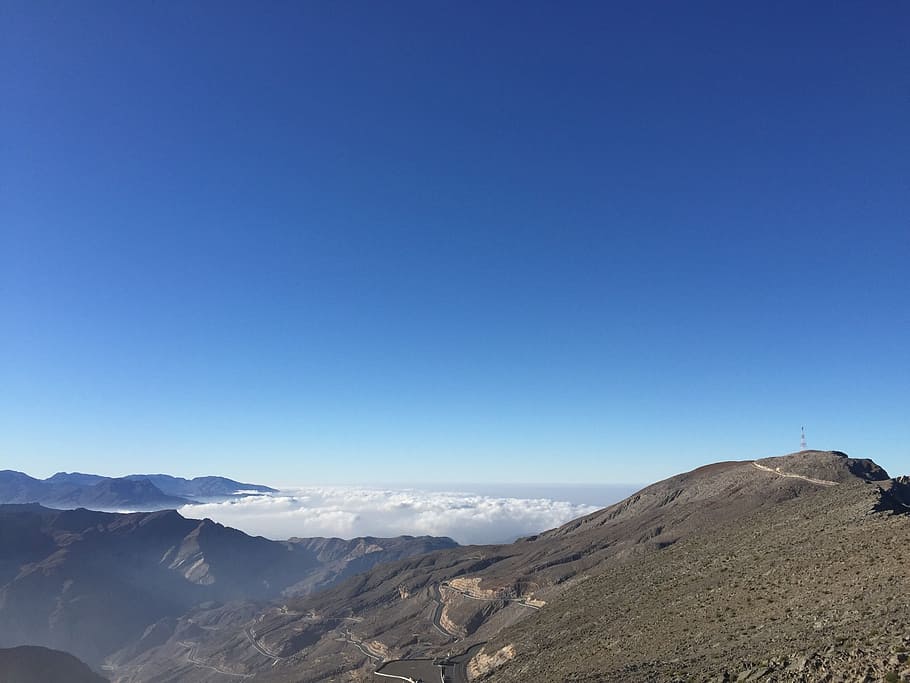 view from, mountain, top, sky, blue, scenics - nature, beauty in nature HD wallpaper