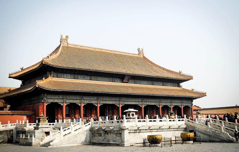 Peking, Forbidden, Tourism, China, architecture, building exterior, HD wallpaper