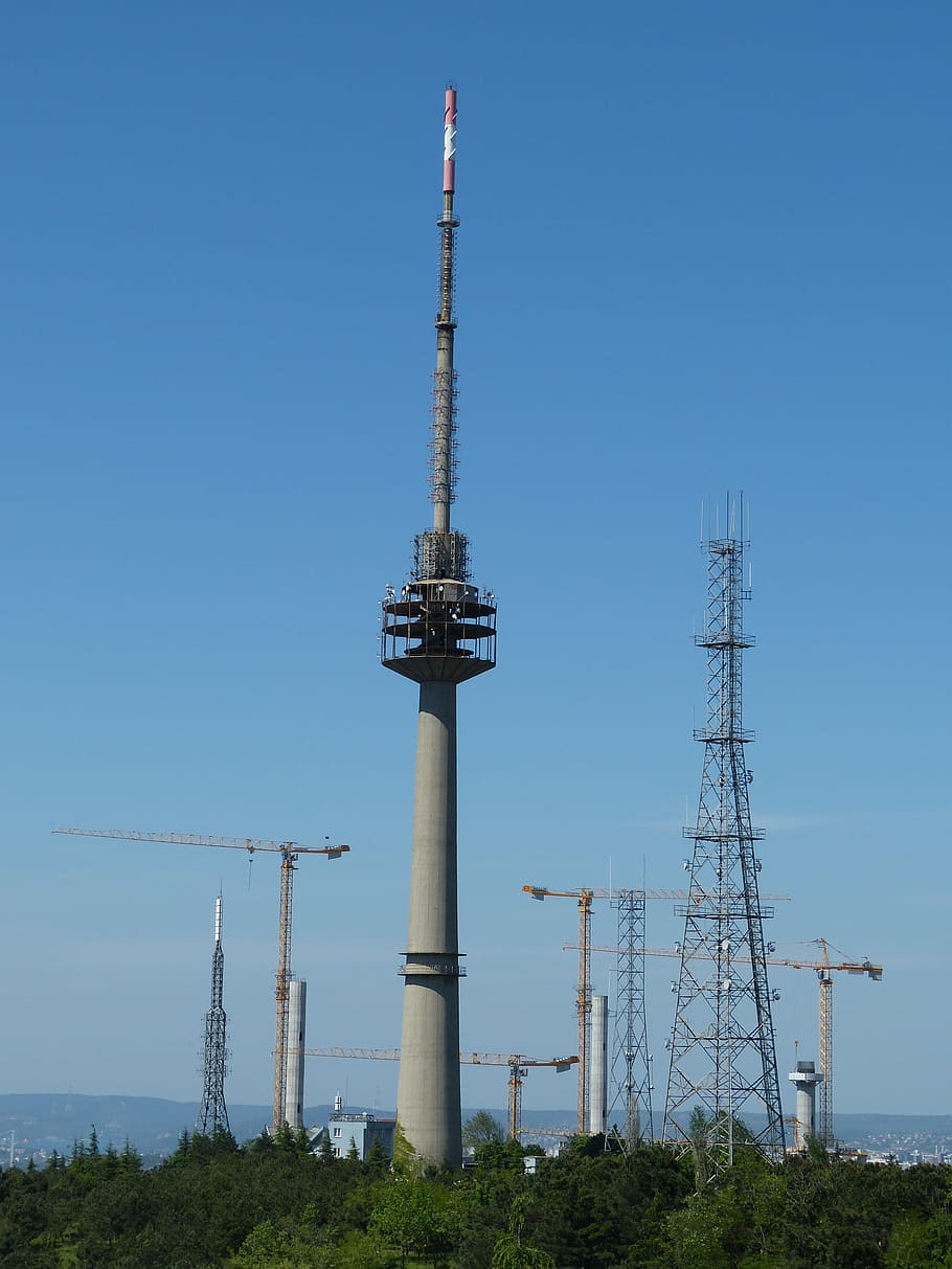 antenna, tower, mobile phone, telecommunications, send, mast, HD wallpaper