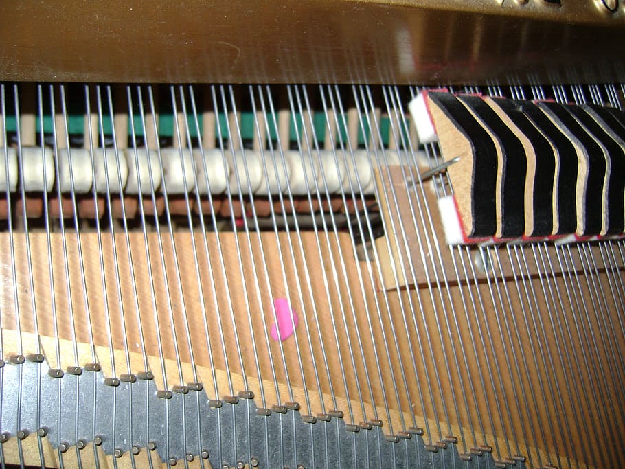 piano hammers, piano strings, grand piano strings, grand piano hammers, HD wallpaper