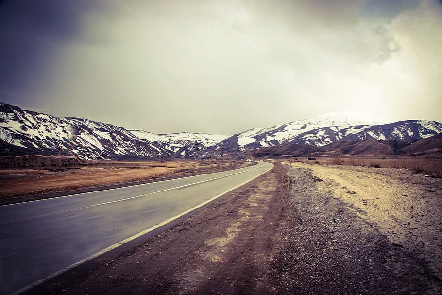 road, snow, winter, cold, nature, white, landscape, travel HD wallpaper