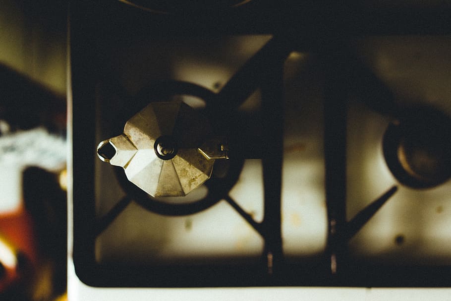 gas, range, kitchen, appliances, steel, indoors, no people HD wallpaper