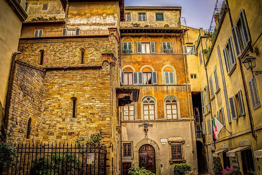 brown concrete house during daytime, florence, italy, architecture HD wallpaper