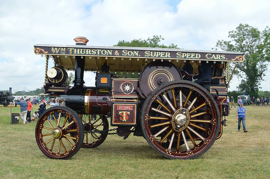 Steam, Engine, Traction Engine, transportation, outdoors, day HD wallpaper