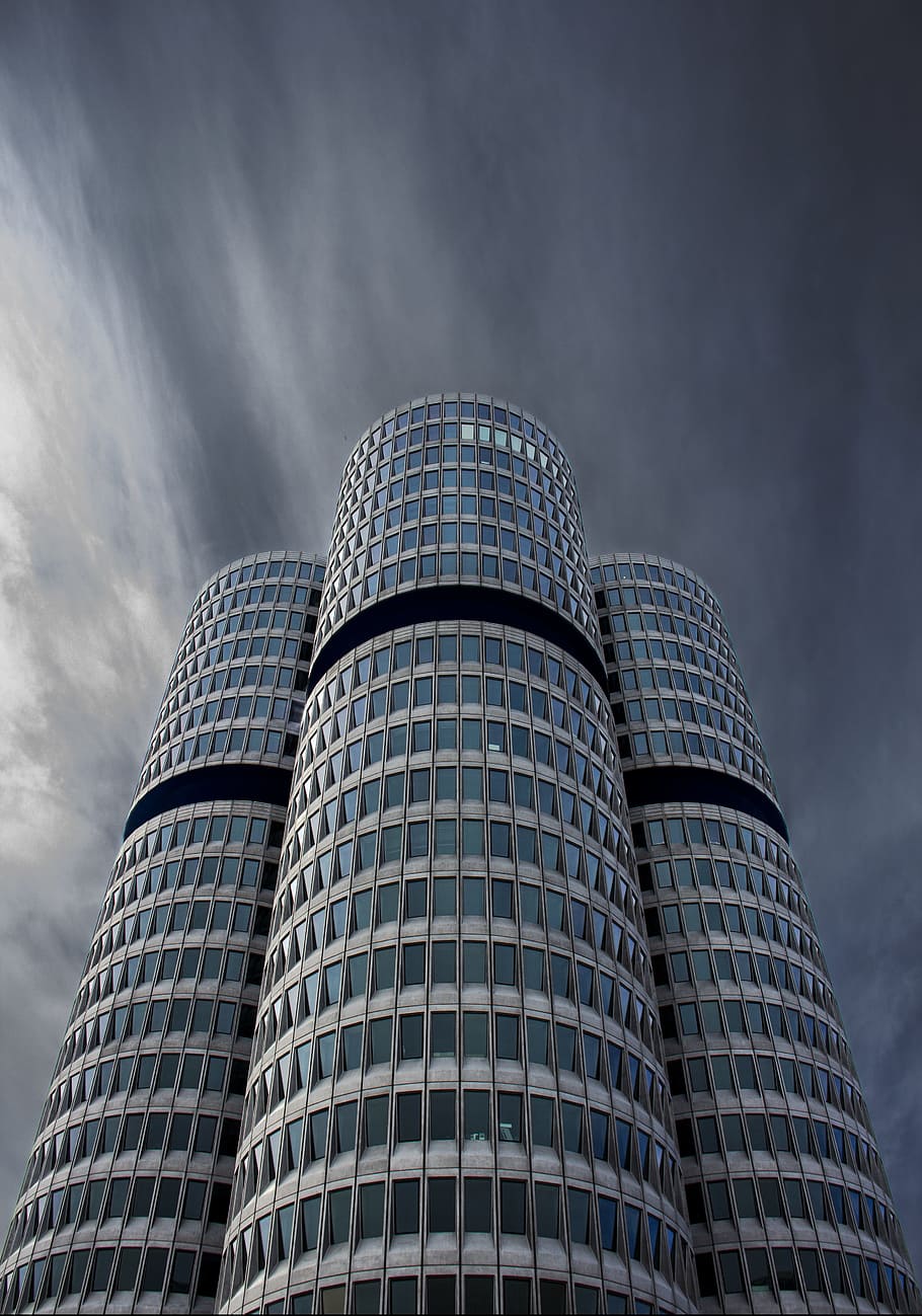 architecture, buildings, clouds, cloudy, dark clouds, facade HD wallpaper