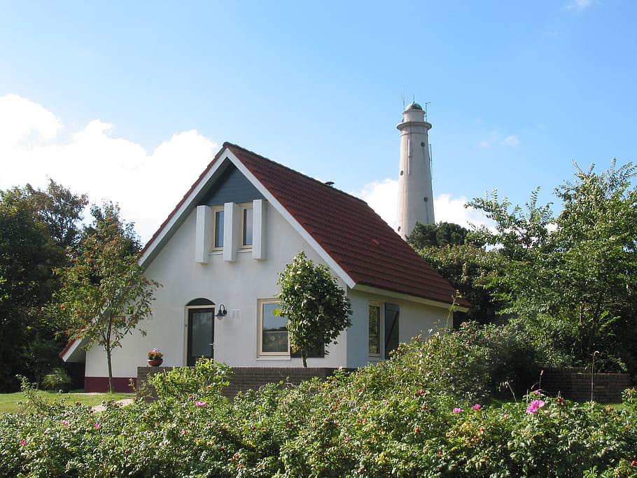 lighthouse, island, shipping, built structure, building exterior HD wallpaper