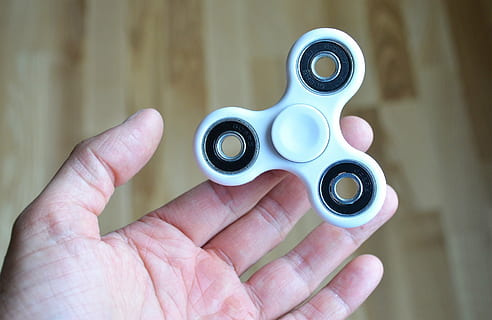 fidget, spinner, fidget spinner, toy, hand, stress, steel, roller HD wallpaper