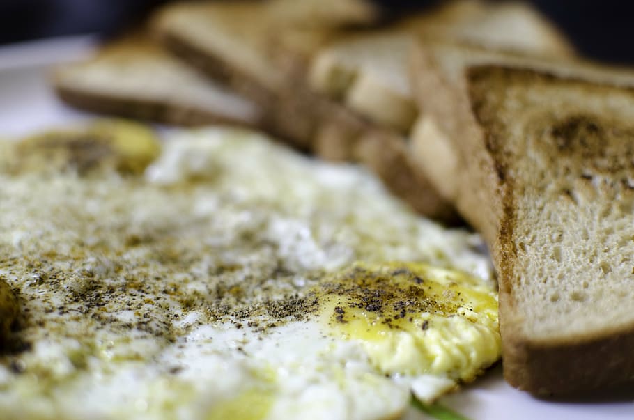 breakfast, eggs, toast, bread, morning, toasted, yellow, delicious HD wallpaper