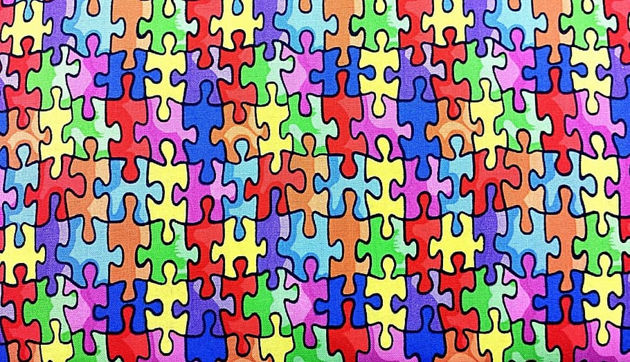 multicolored puzzle piece illustration, Colorful, Colors, Design