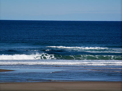 ocean, wave, green, blue, sea, water, nature, ocean wave, beach HD wallpaper