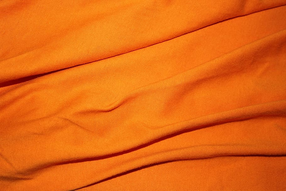 orange textile background, wallpaper, orange cloth, full frame