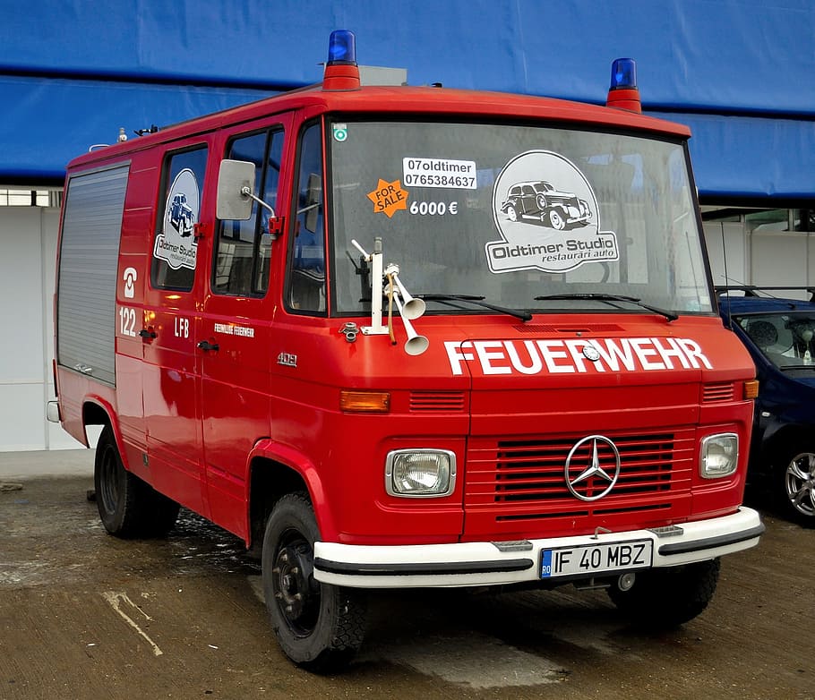 Fire Engine, Mercedes Benz, Oldtimer, expo, retro, transport HD wallpaper