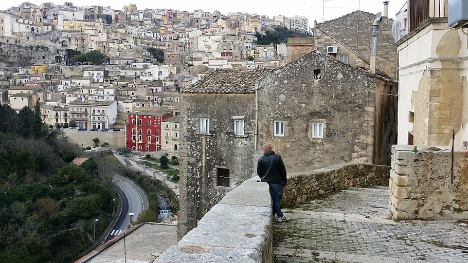 sicily, holiday, view, street, town, people, europe, architecture HD wallpaper