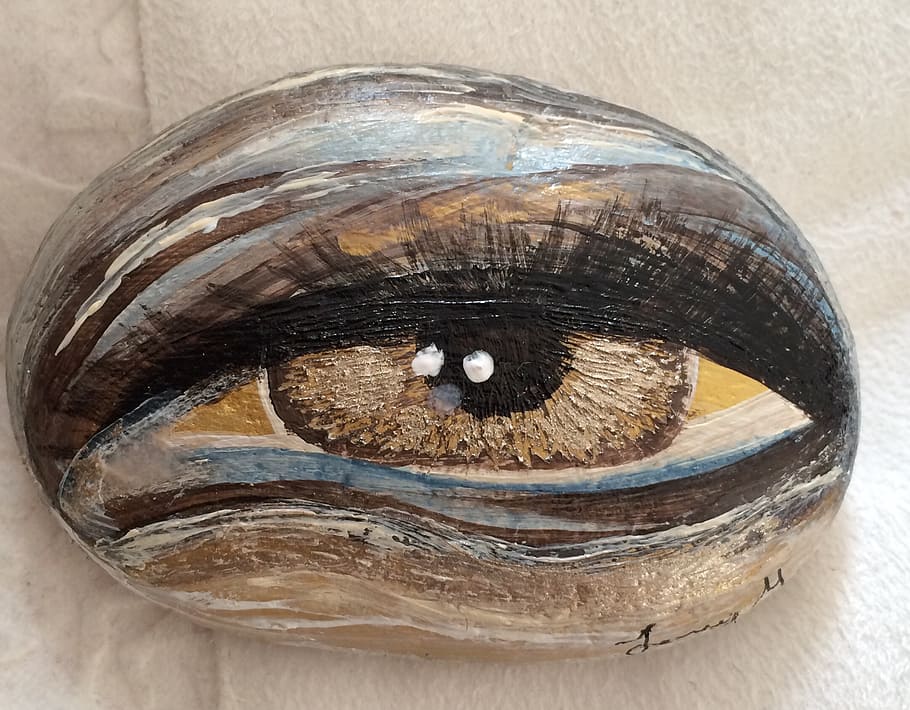 stone, eye, ögonsten, art, craft, handmade, close-up, indoors HD wallpaper