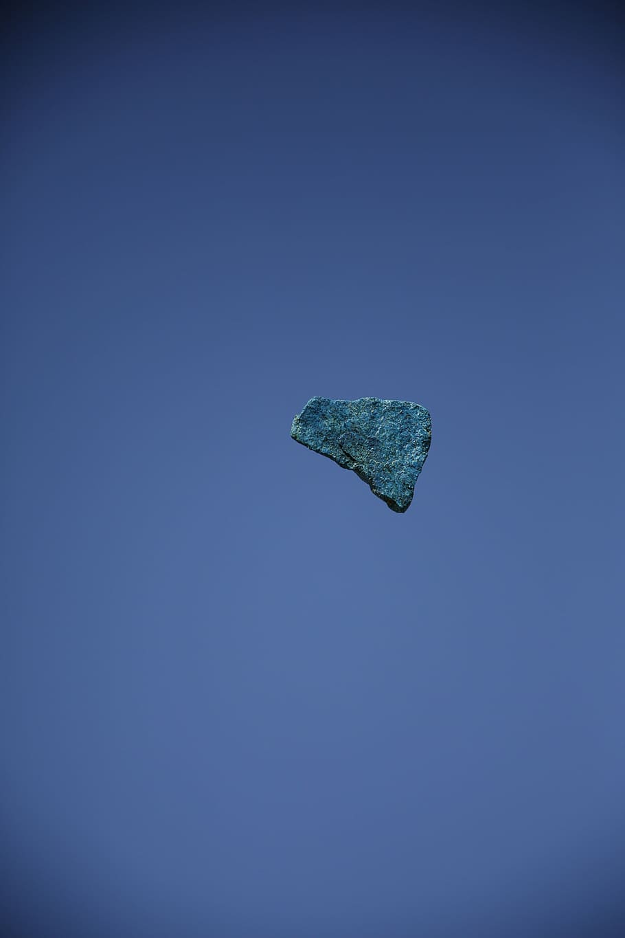 rock, nature, floating, strange, sky, blue, no people, copy space HD wallpaper