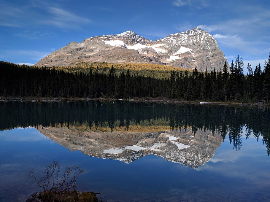 mountain, mountains, alberta, lake, reflection, scenics - nature HD wallpaper