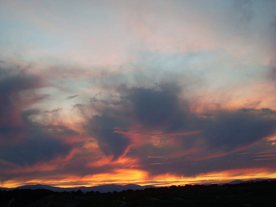 sky, sunset, madrid, cloud - sky, beauty in nature, scenics - nature HD wallpaper