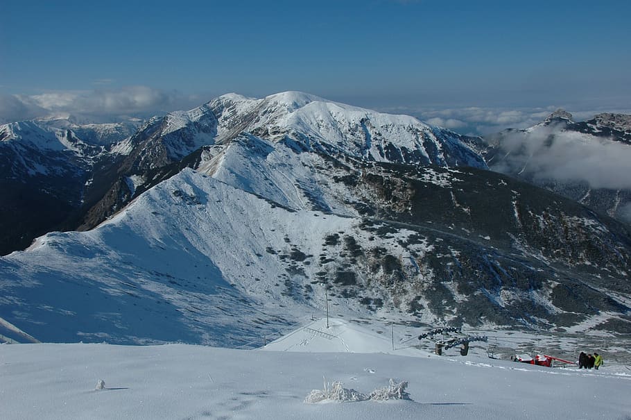 Tatry, Winter, Mountains, snow, cold temperature, mountain range HD wallpaper