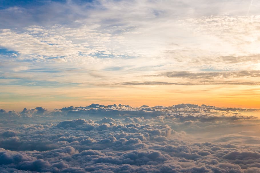 sky, sunset, sunrise, clouds, cloud - sky, scenics - nature HD wallpaper