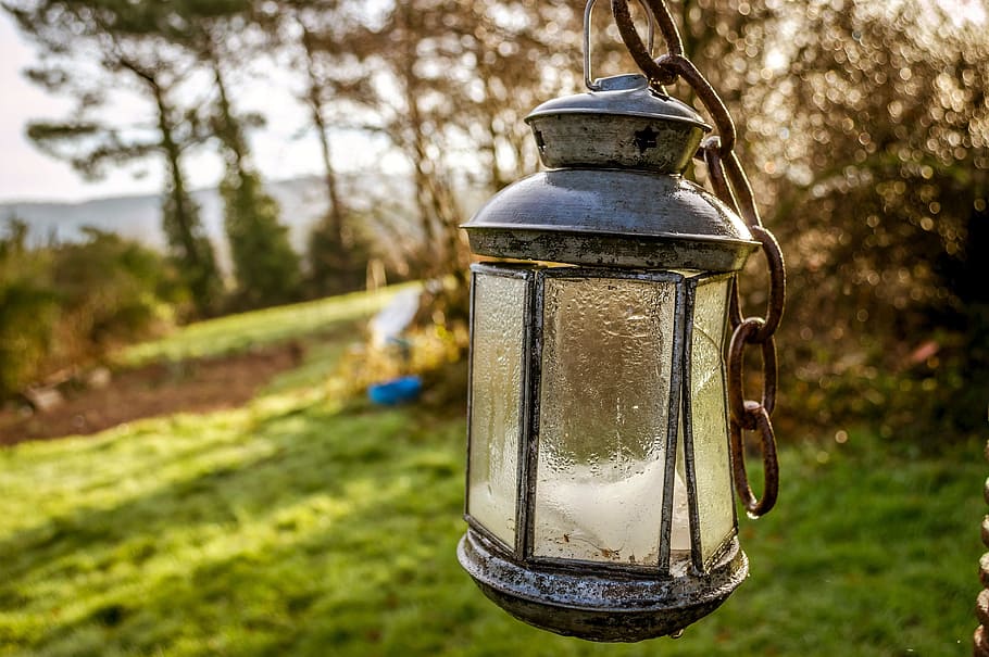 Lanterne, Nature, Font, environnement, lumière, outdoors, tree, HD wallpaper
