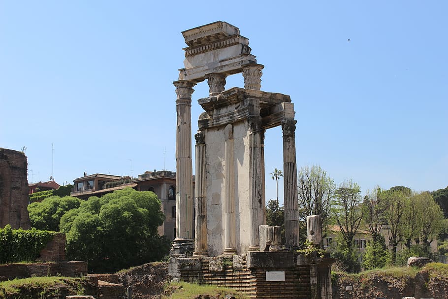 Roma, Antiques, Architecture, old Ruin, archaeology, architectural Column HD wallpaper