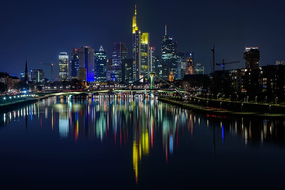 citylights during nighttime, architecture, building, infrastructure HD wallpaper