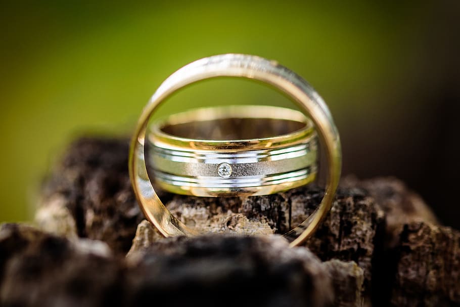 wedding, ring, engagement, couple, pair, wedding ring, selective focus HD wallpaper