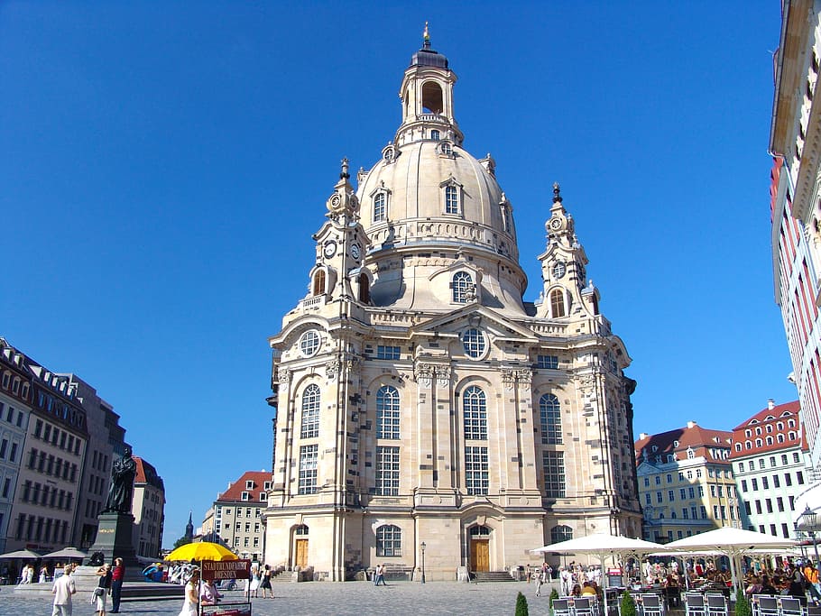 dresden, frauenkirche, germany, old town, church, saxony, landmark, HD wallpaper