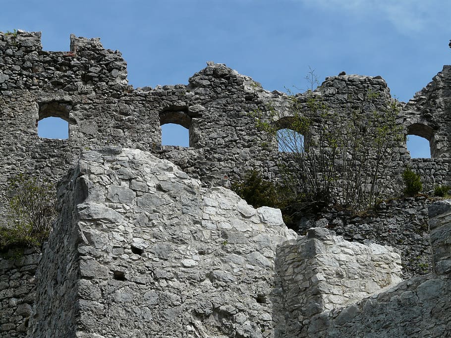 ruin, castle, window, stones, lapsed, ehrenberg, building, knight's castle HD wallpaper
