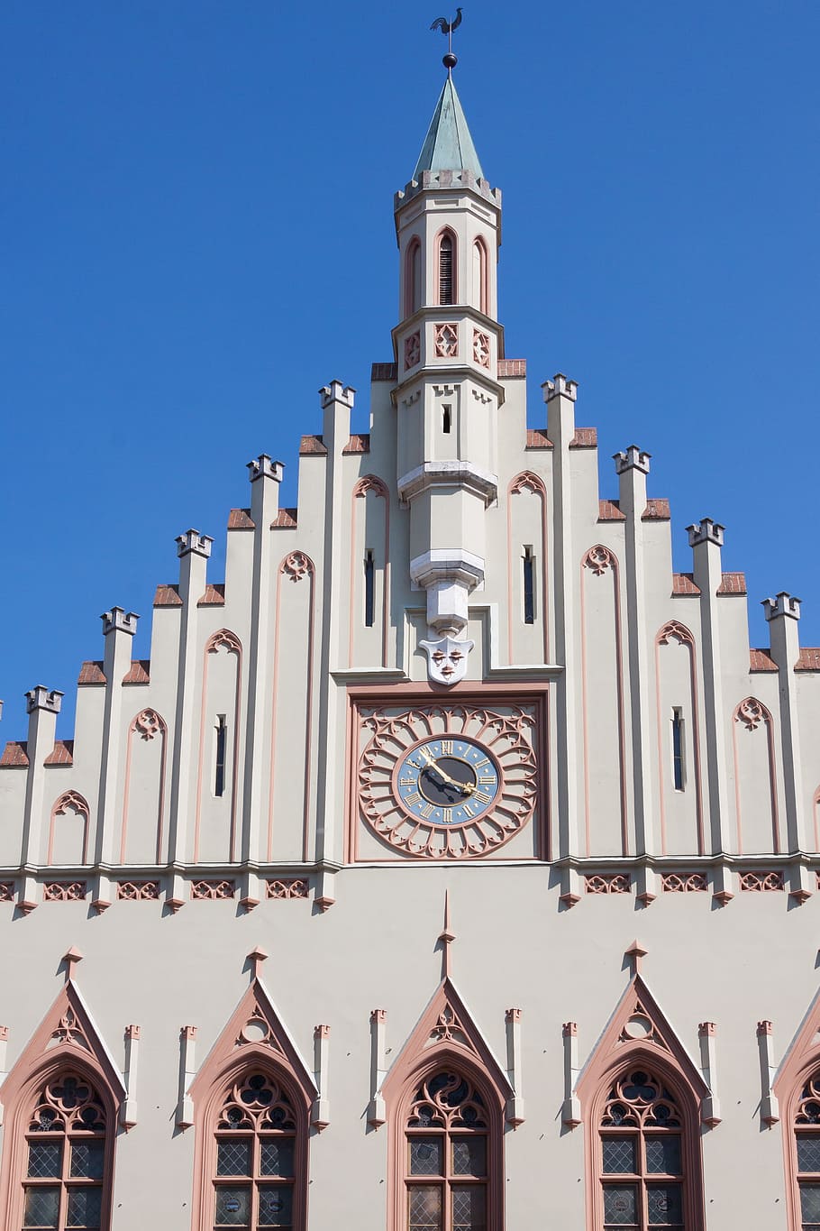 Facade, Gothic, Town Hall, Clock, landshut, bavaria, germany HD wallpaper