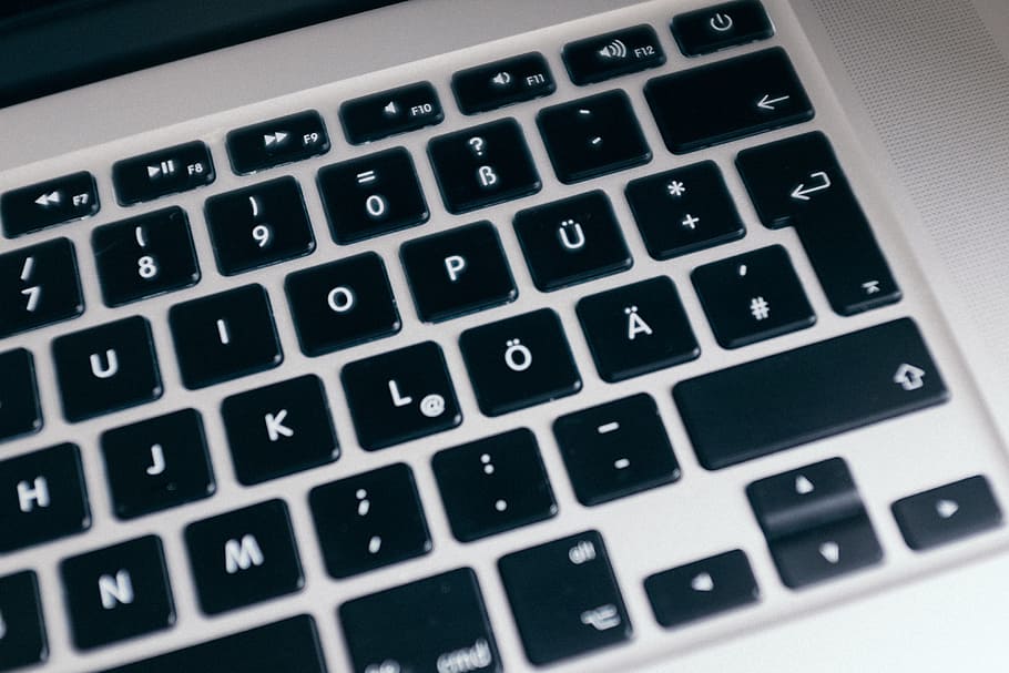 MacBook keyboard closeup, objects, laptop, computer, technology HD wallpaper