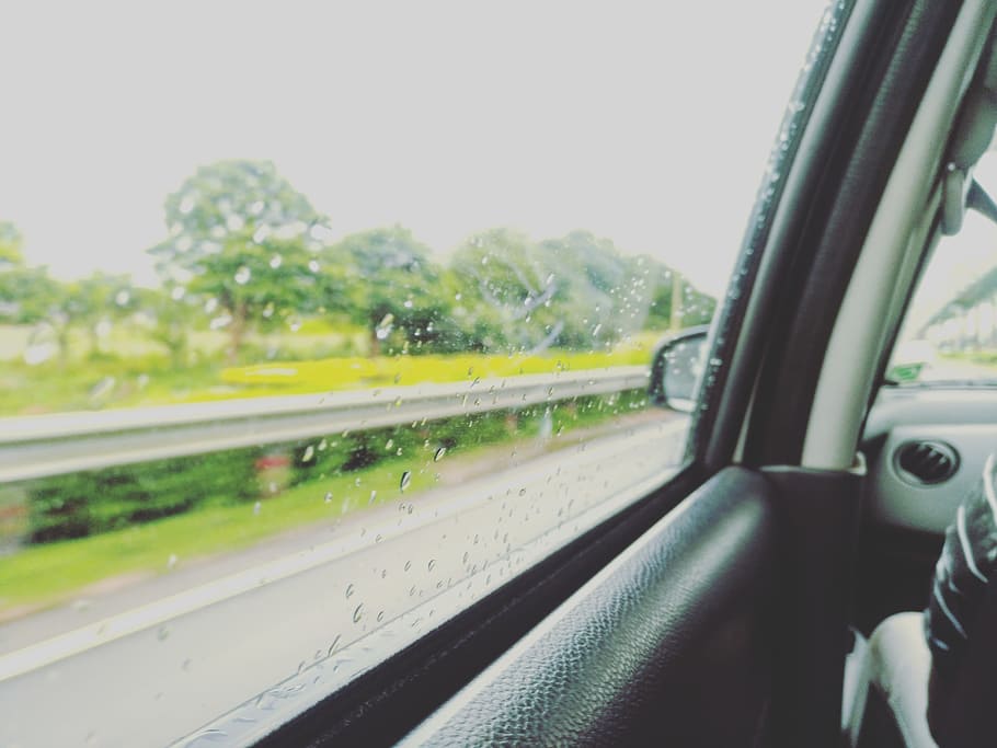 Window, Car, Weather, rain, sitting, monsoon, india, bangalore HD wallpaper