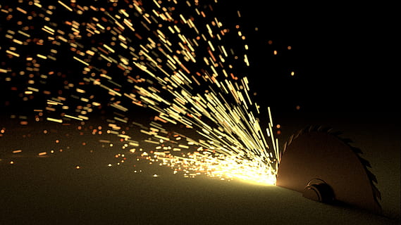 render, sparks, blender3d, motion, blurred motion, illuminated HD wallpaper