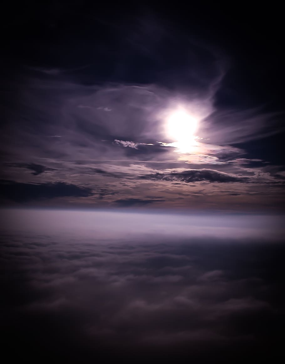 sky, cloud, clouds, landscape, nature, atmosphere, sunset, cumulus HD wallpaper