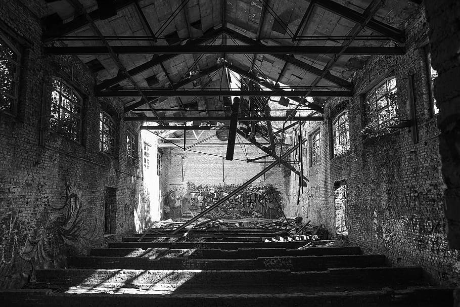 lost place, pforphoto, abandoned, barracks, building, ruin, HD wallpaper