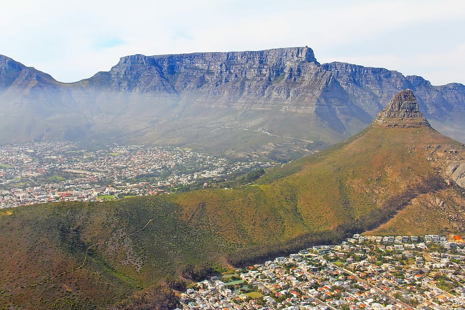 Helicopter, Ride, Flight, exciting, adventure, city view, table mountain HD wallpaper