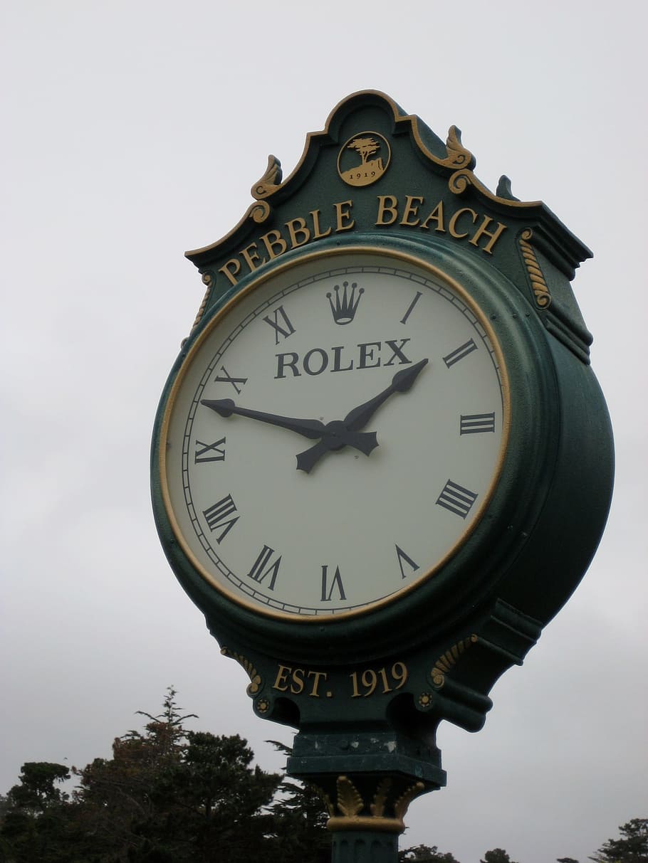 time, golf clock, hour, no people, circle, low angle view, instrument of time HD wallpaper