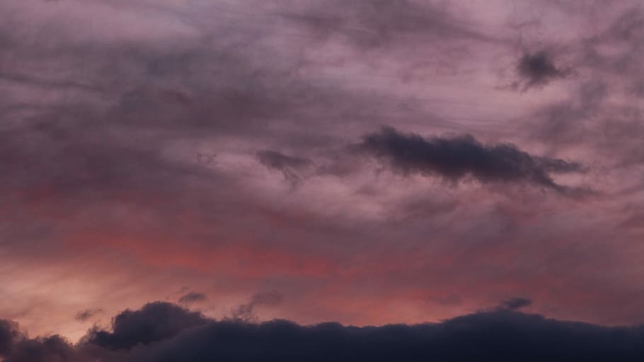 photography of sky, pink sky, cloud, sunrise, sunset, purple HD wallpaper