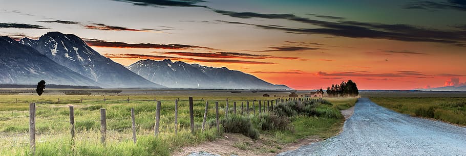 panoramic, nature, landscape, dawn, sunset, environment, scenics - nature HD wallpaper