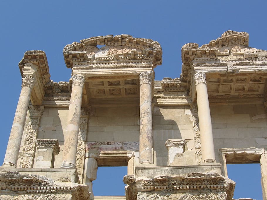 Library, Ephesus, Classical Architecture, turkey, archaeology, HD wallpaper