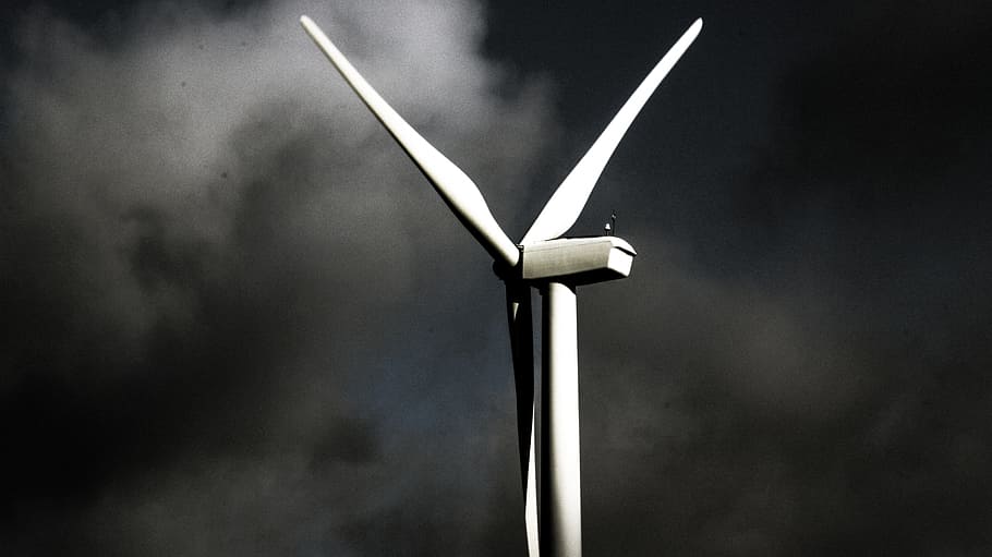 dark, sky, cloud, windmill, turbine, solar, electric, technology HD wallpaper