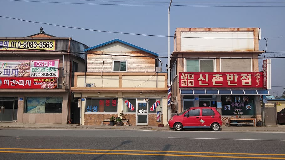 Shinchon Spots, Nonsan Training Center, streetscape, store, color Image, HD wallpaper
