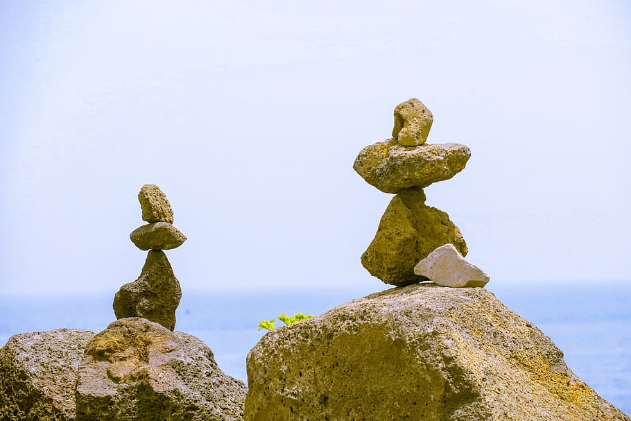 stone, characteristic, sea, art and craft, sculpture, statue HD wallpaper