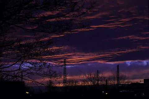 night sky, clouds, landscape, view, impressive, nature, outlook HD wallpaper