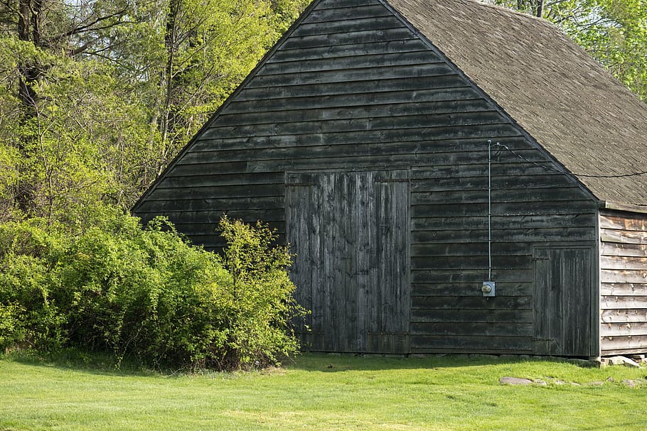structure, building, outdoors, shack, shed, wooden, green, color HD wallpaper