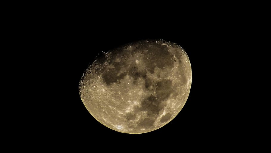 Moon, Satellite, Sky, Night, Astronomy, space, luna, nature HD wallpaper