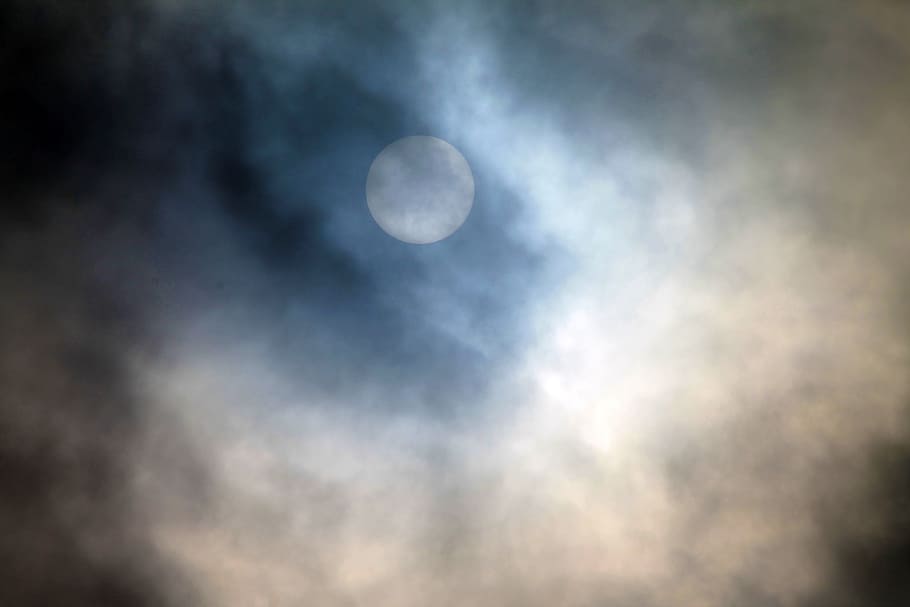 low angle photography of moon, full moon, midnight, witching hour HD wallpaper